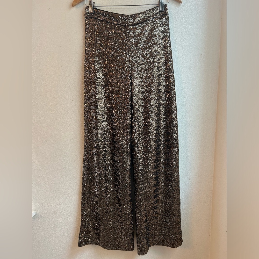 NEW Banana Republic | High-Rise Wide Leg Sequin Pants - Picture 5 of 13